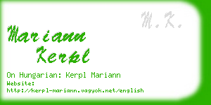 mariann kerpl business card